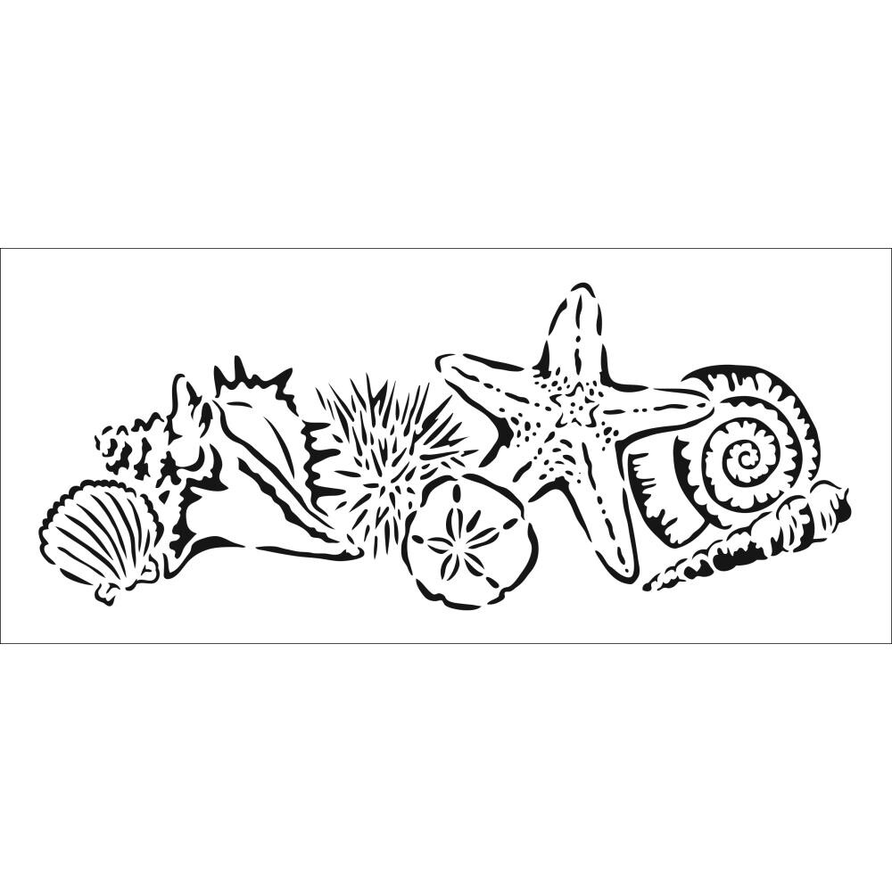 TCW Shell Collection Stencil 4x9"