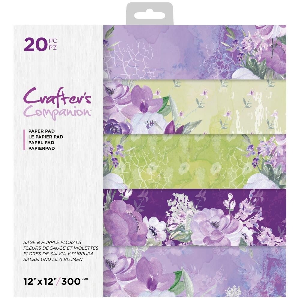 Crafters companion Sage/purple cardstock pad
