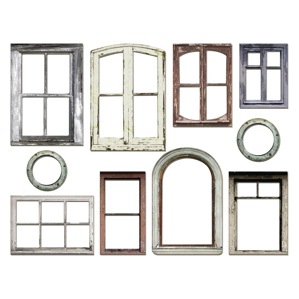 Baseboard window frames 