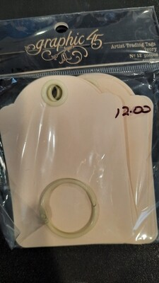 Graphic 45 ivory atc tags
