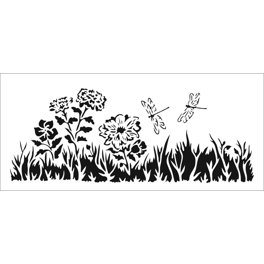Slimline Meadow stencil