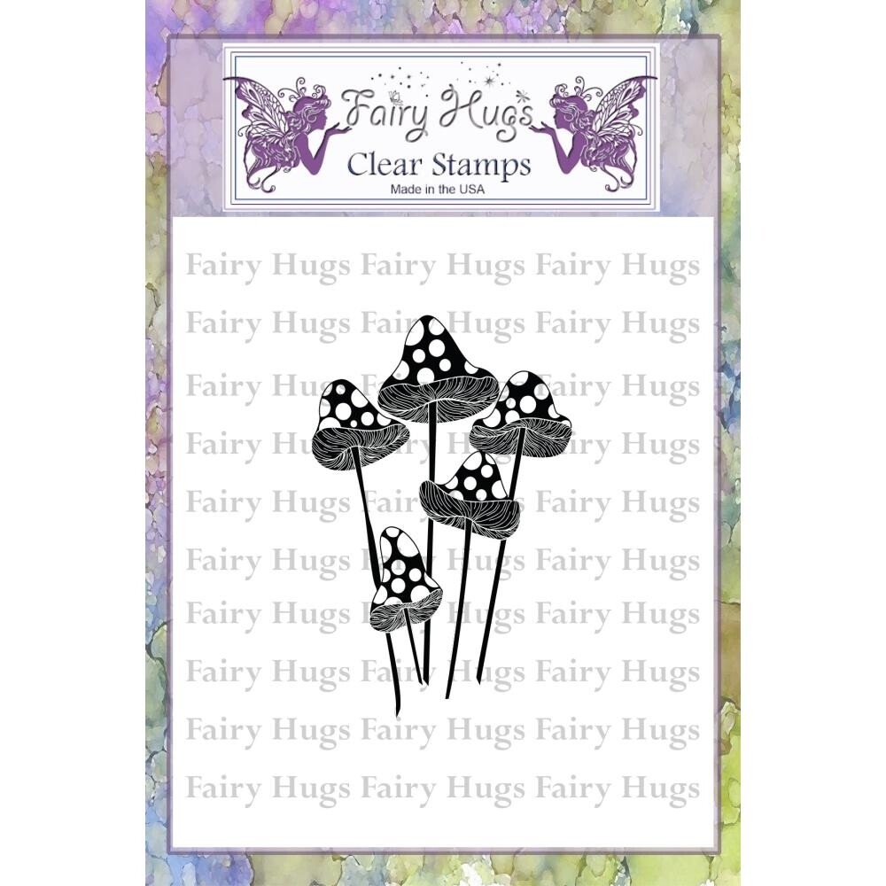 Fairy Hugs Stamp Dotted Mushrooms