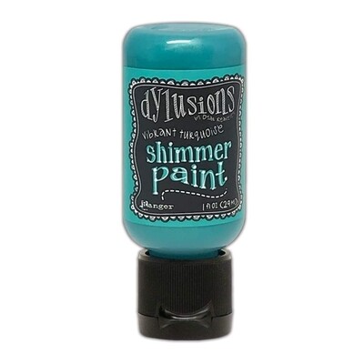 Dylusions Vibrant Turquoise Shimmer paint #preorder 