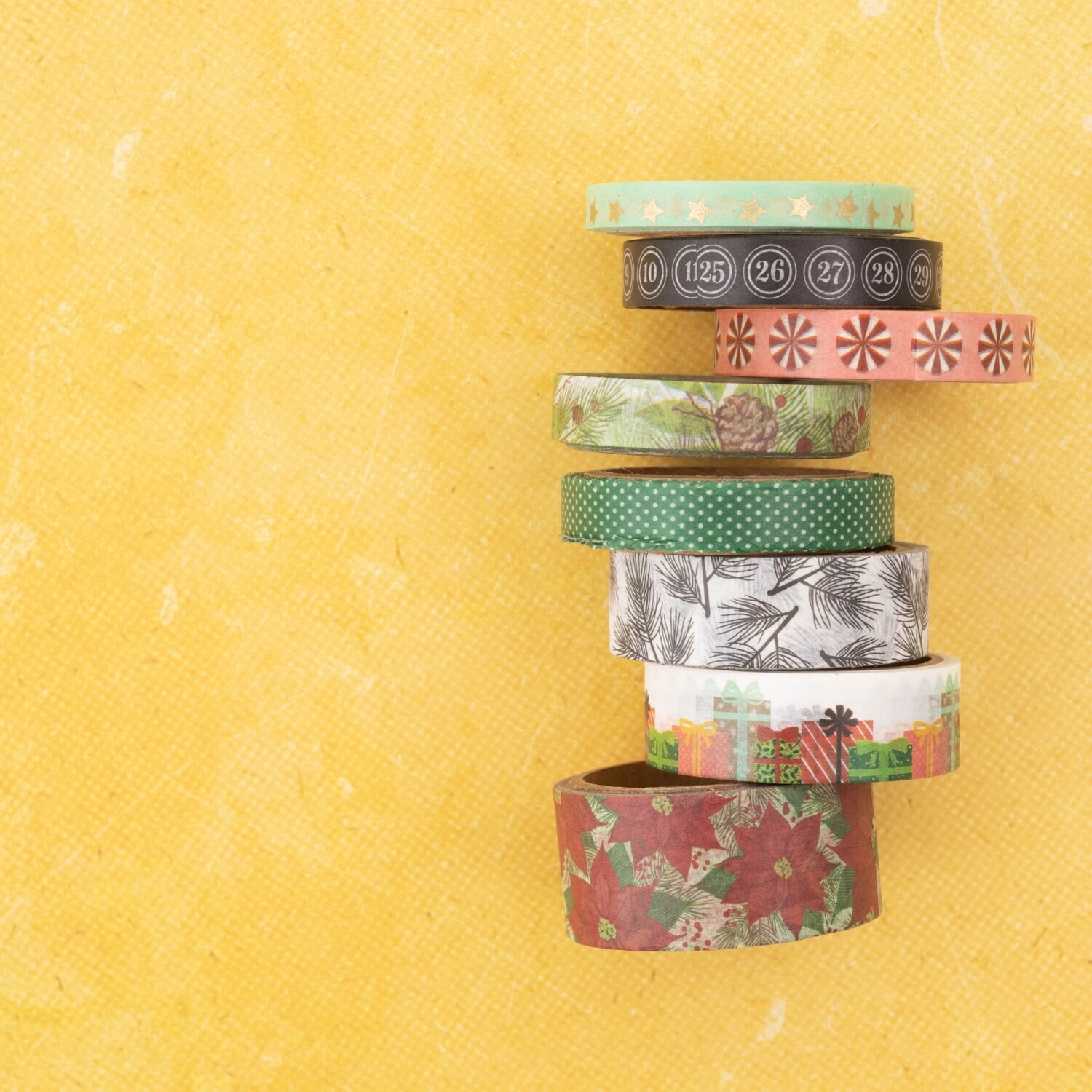 Vicki Boutin Evergreen and Holly Washi Rolls