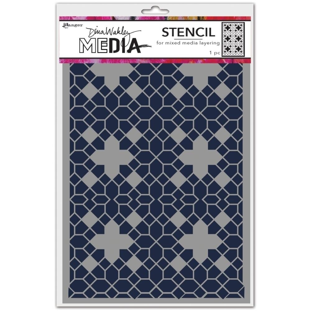 Dina Wakley Stencil Floor pattern