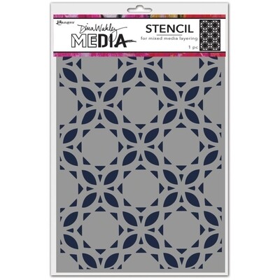 Dina Wakley Stencil Curly Tiles  