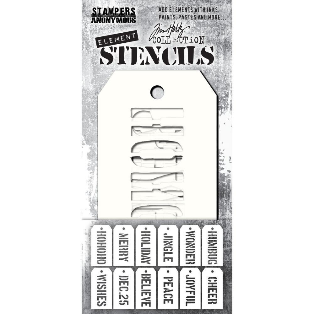 Elements Christmas Word Stencil set