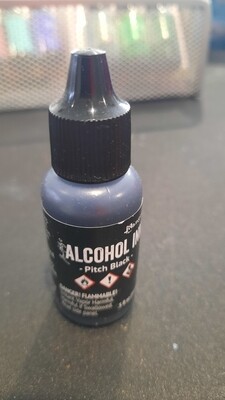 alcohol ink Pitch black