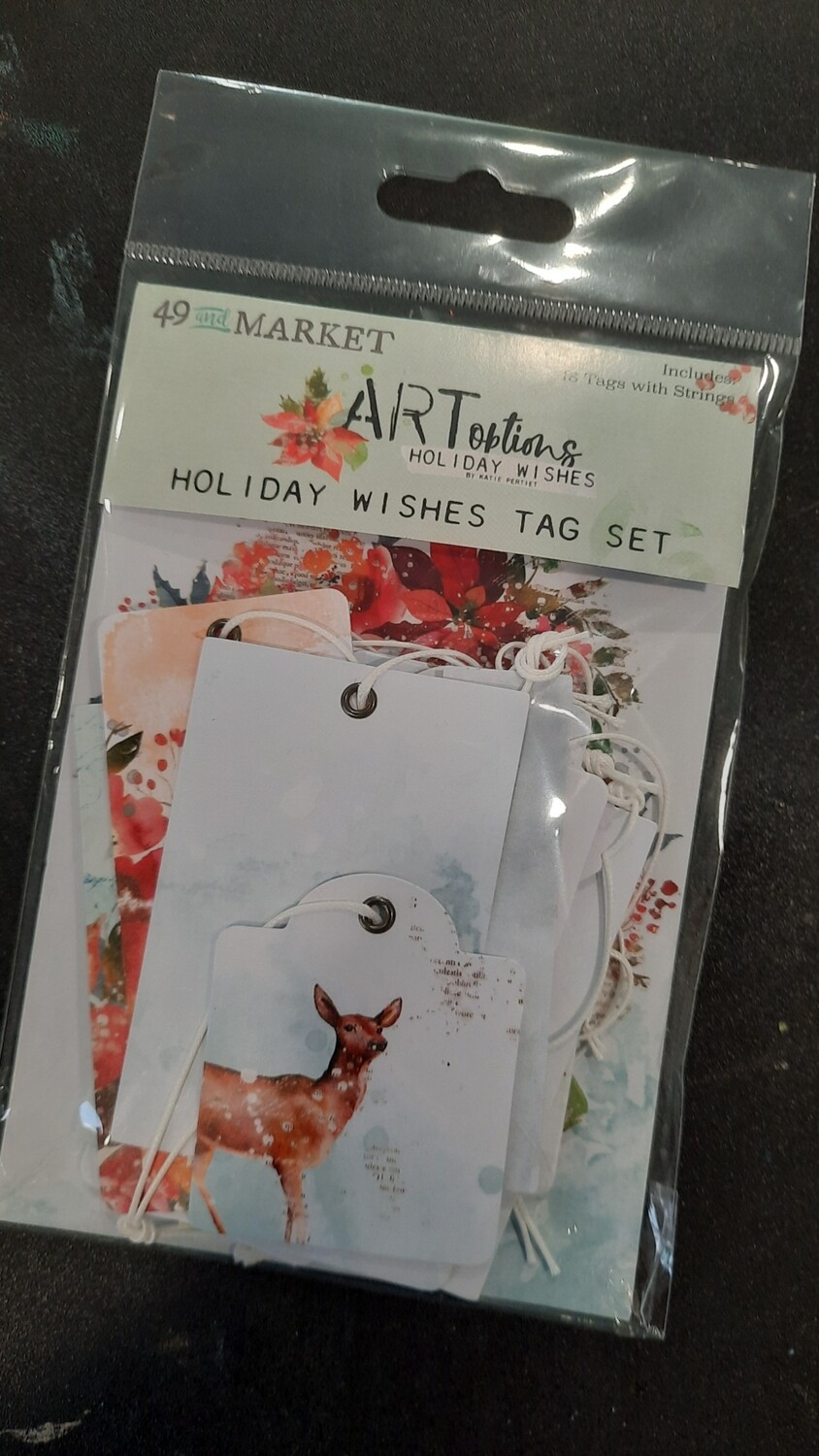 holiday wishes tag set