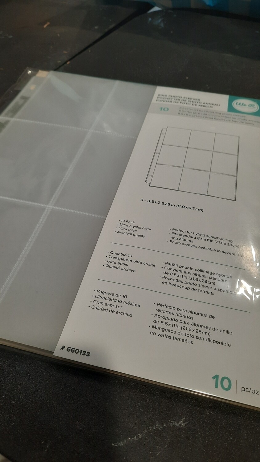 ATC sleeves 9 per sheet 8.5 x 11&quot; 10 per pack
