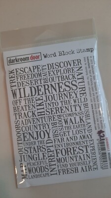 Wilderness Word Block Stamp