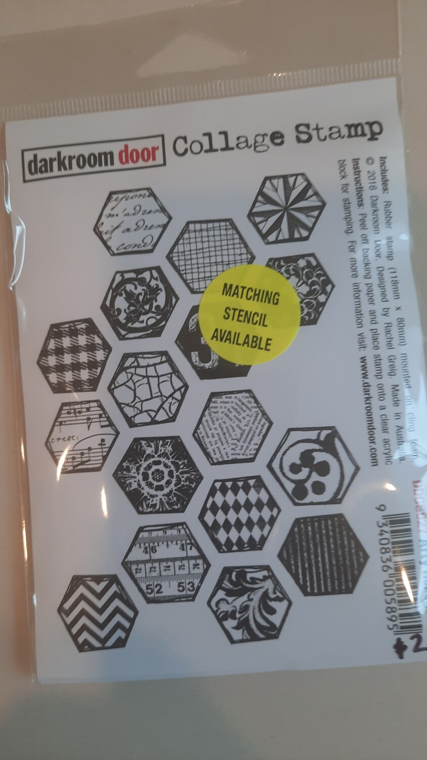 Arty Hexagons stamp