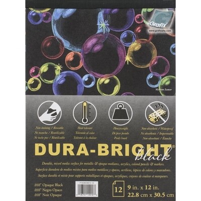 Alcohol Ink Dura-Bright 9x12 Black 1 sheets