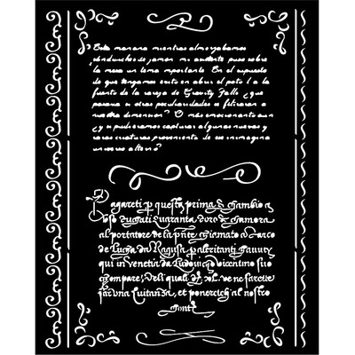 Stamperia Stencil Script  KSTD 132