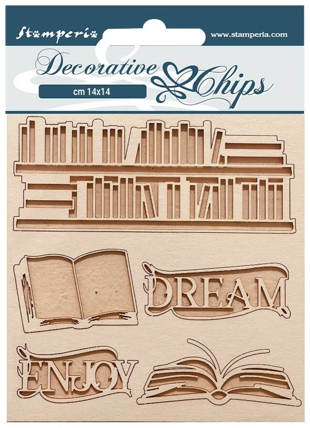 Vintage Library Decorative Chips