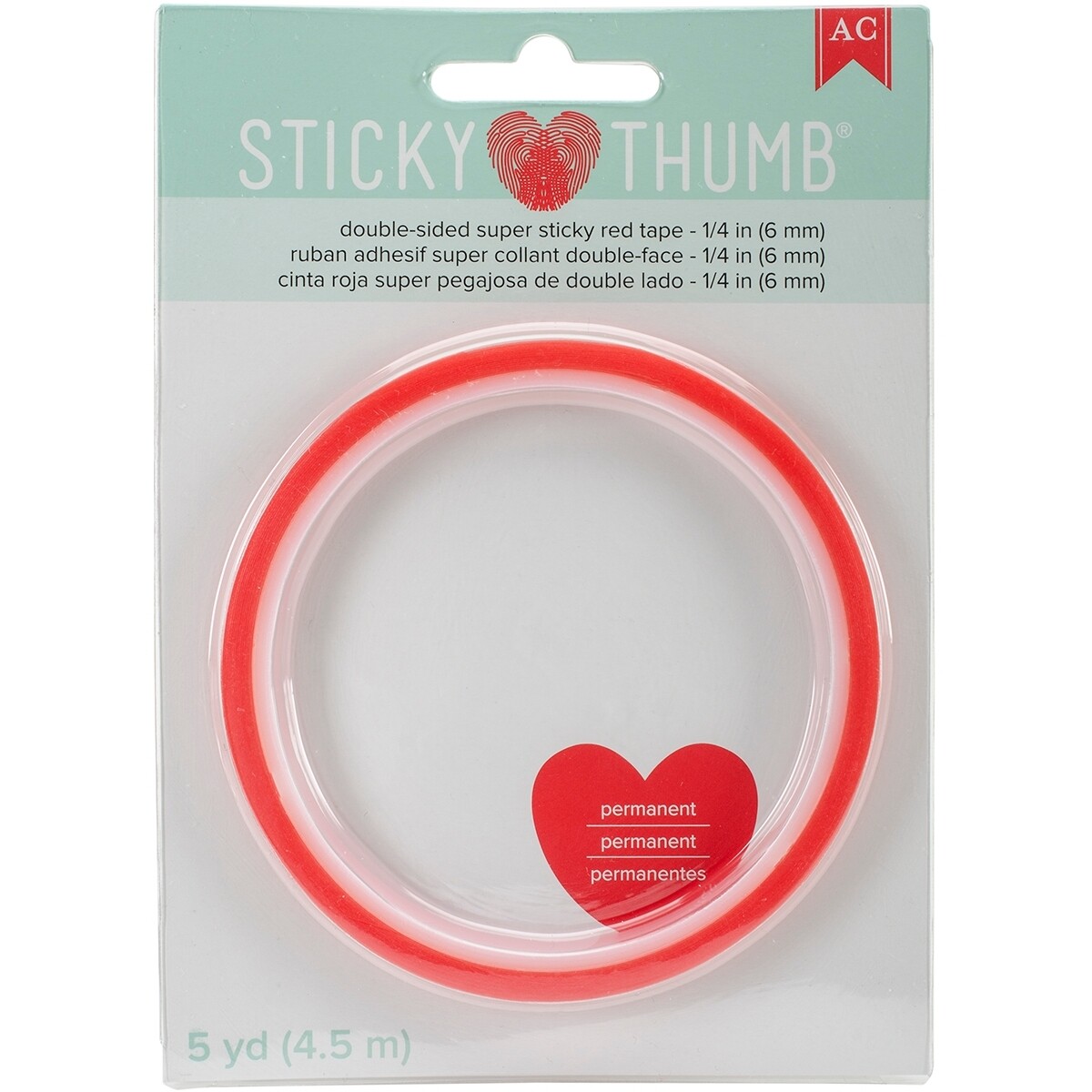 Super Sticky Red tape 1/4&quot;