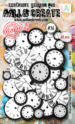 #26 ephemera die-cuts ticktock