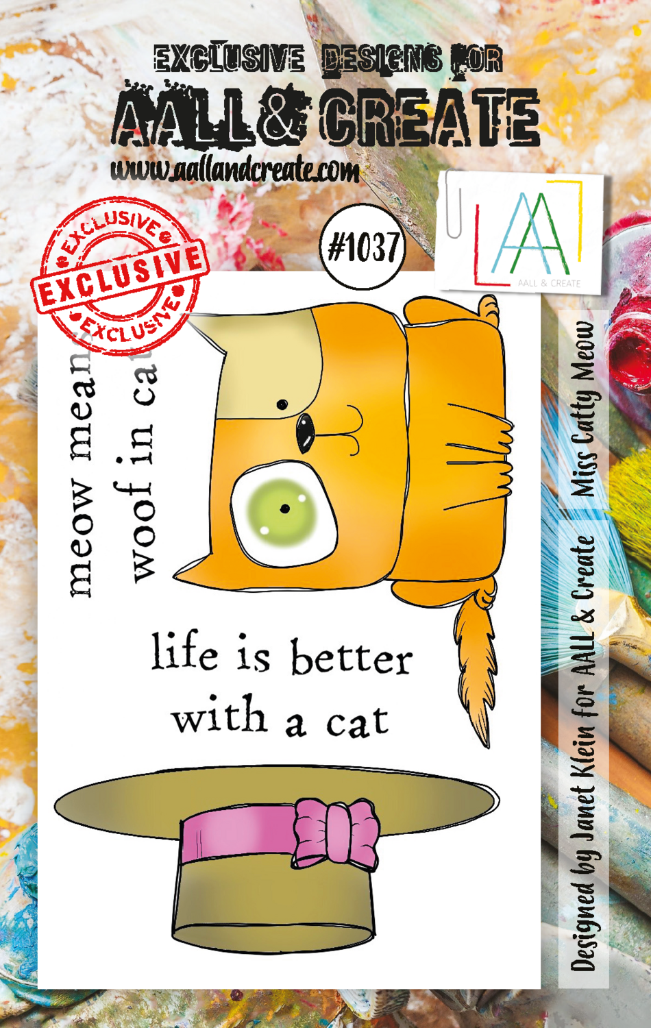 #1037 A7 Stamp miss catty meow