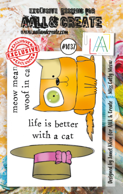 #1037 A7 Stamp miss catty meow