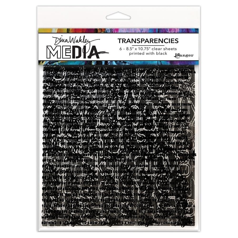 Dina Wakley Transparencies Typography set 1