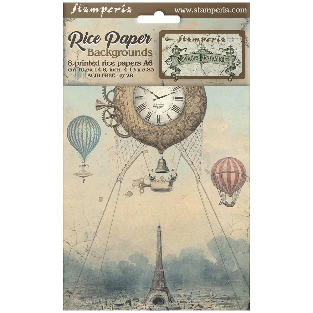 Stamperia A6 Rice papers Voyages Fantastique
