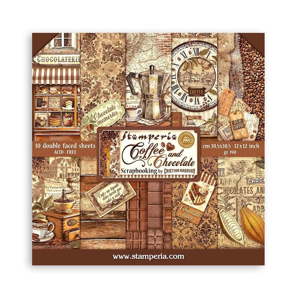 Stamperia Coffee and Chocolate 8x8 pack
