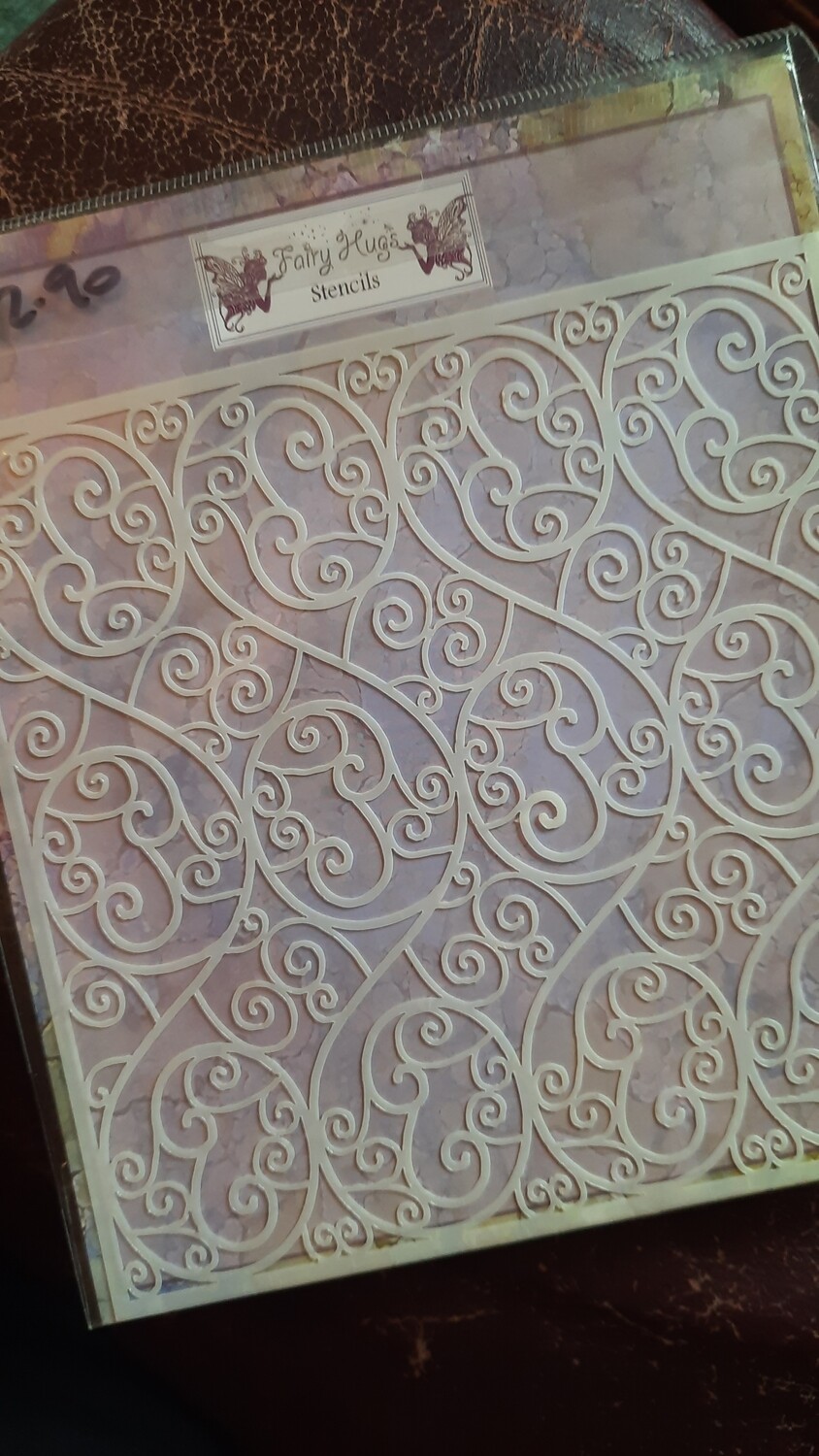 Fairy Swirls Stencil  6x6