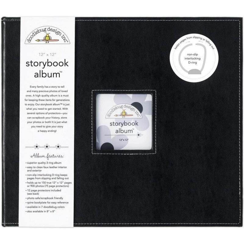 Doodlebug Ring bound 12x12 album   Black