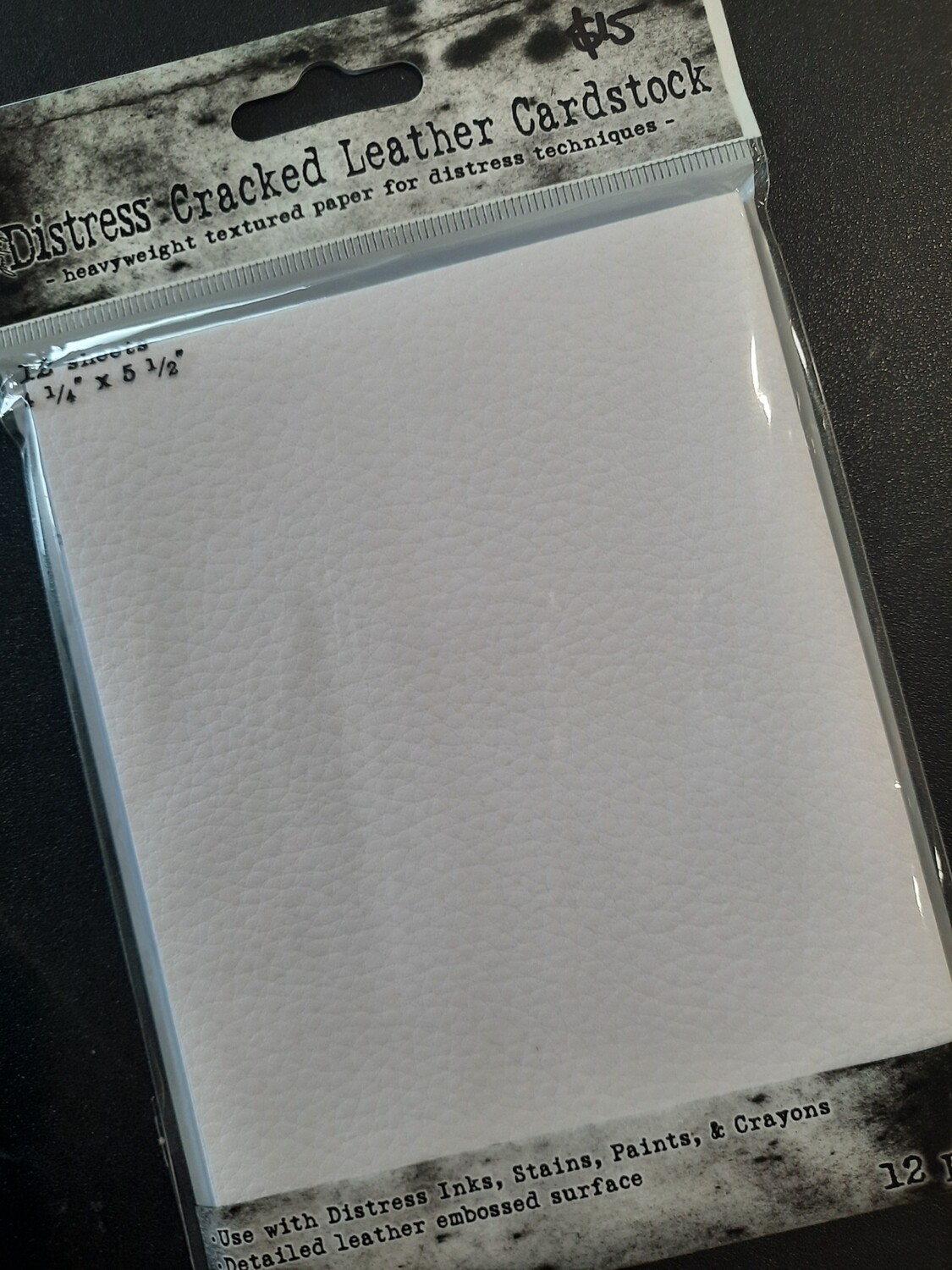 Distress Cracked Leather Cardstock Small