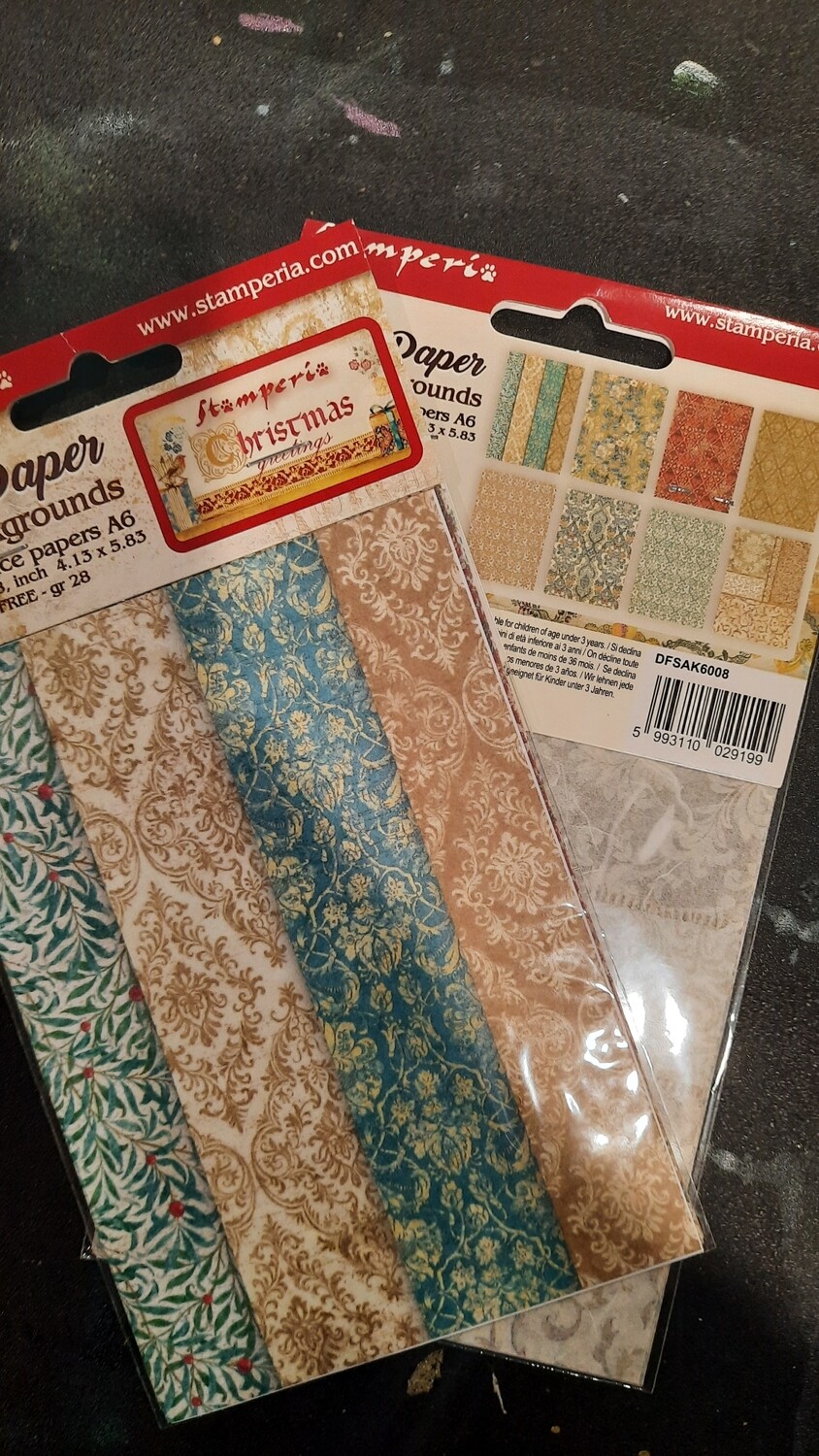 Stamperia Christmas greetings Rice Paper set