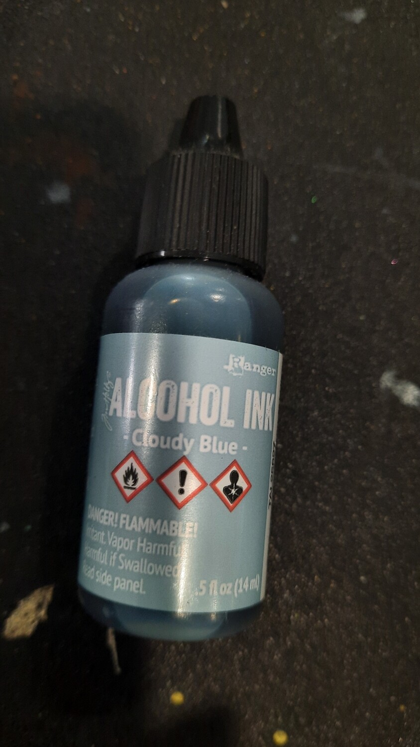 Alcohol ink Cloudy Blue
