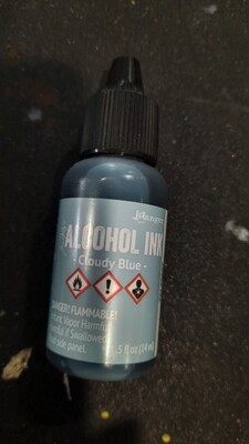 Alcohol ink Cloudy Blue