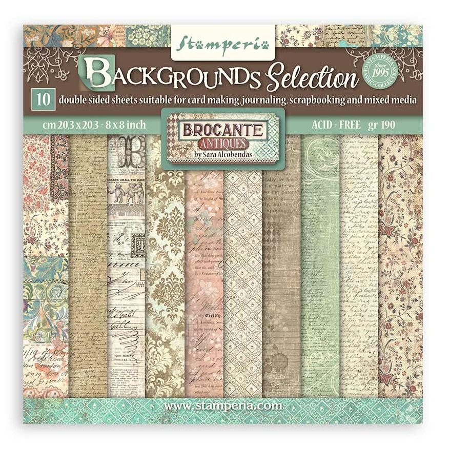 Brocante Backgrounds Pad 8x8