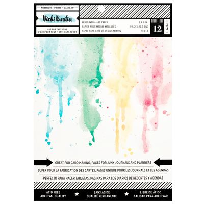 Vicki Boutin 8x6 Mixed Media Paper Pad 12 sheets