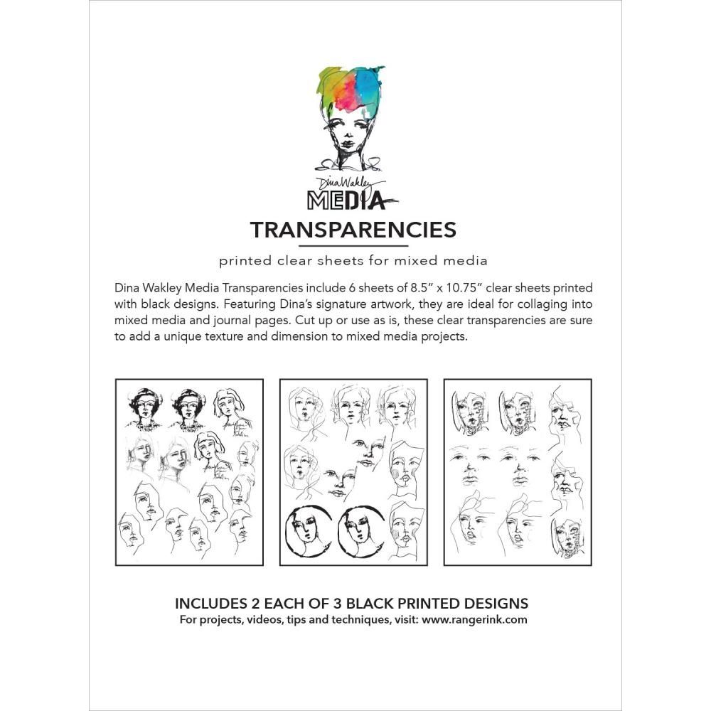Dina Wakley Transparencies Tinies Set 1  