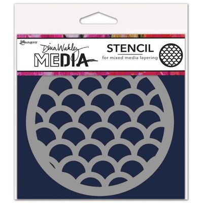 Dina Wakley Scales Coaster Stencil