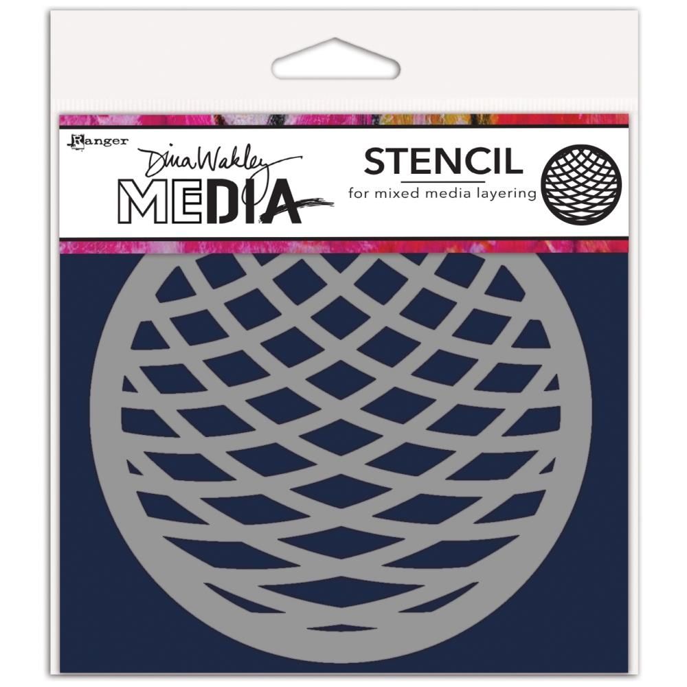 Dina Wakley Squished  Coaster Stencil