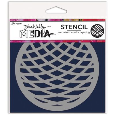 Dina Wakley Squished  Coaster Stencil