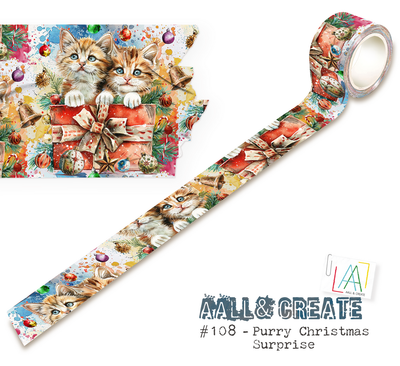 #108 Furry Christmas Surprise Washi Tape