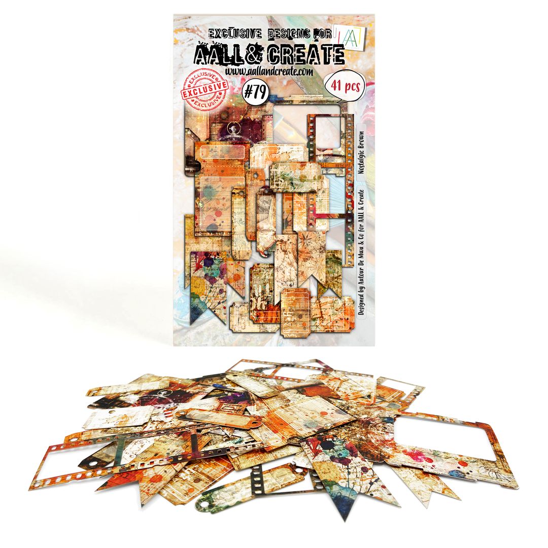 #79 EPHEMERA DIE-CUTS - NOSTALGIC BROWN