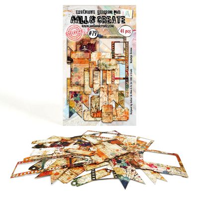 #79 EPHEMERA DIE-CUTS - NOSTALGIC BROWN