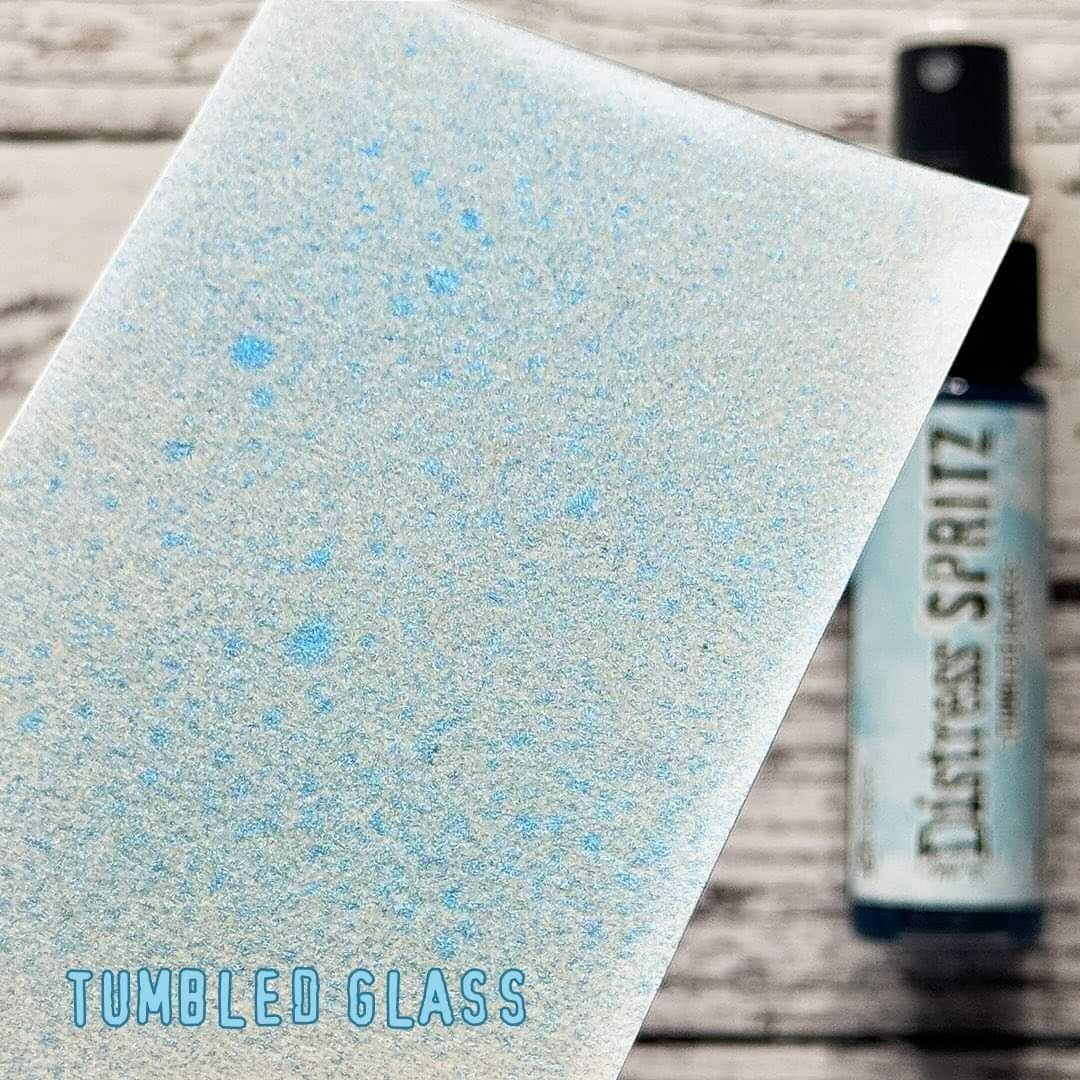 Distress Spritz Tumbled Glass  