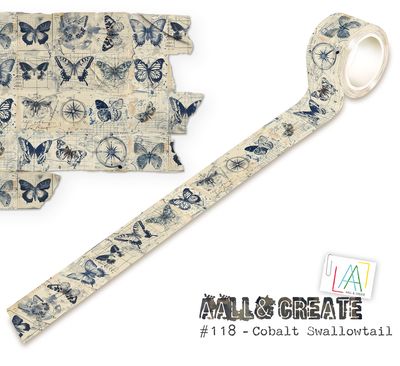 Cobalt Swallowtail Washi Tape #118