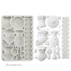 Stamperia Silicone Mould Old Lace  Mannequins and Corsets