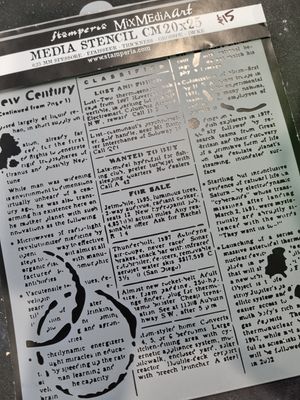 Stamperia Newsprint stencil