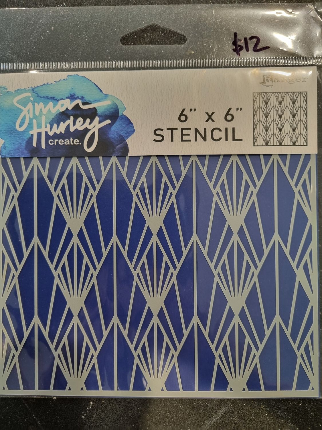 Simon Hurley Deco Diamonds Stencil