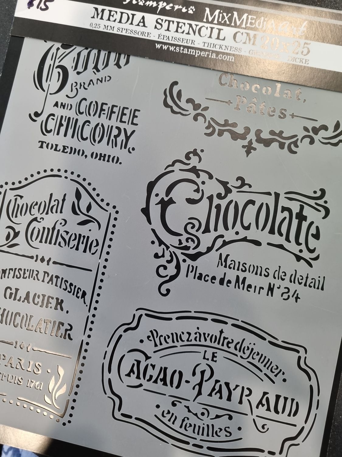 Stamperia Coffee and Chocolate stencil