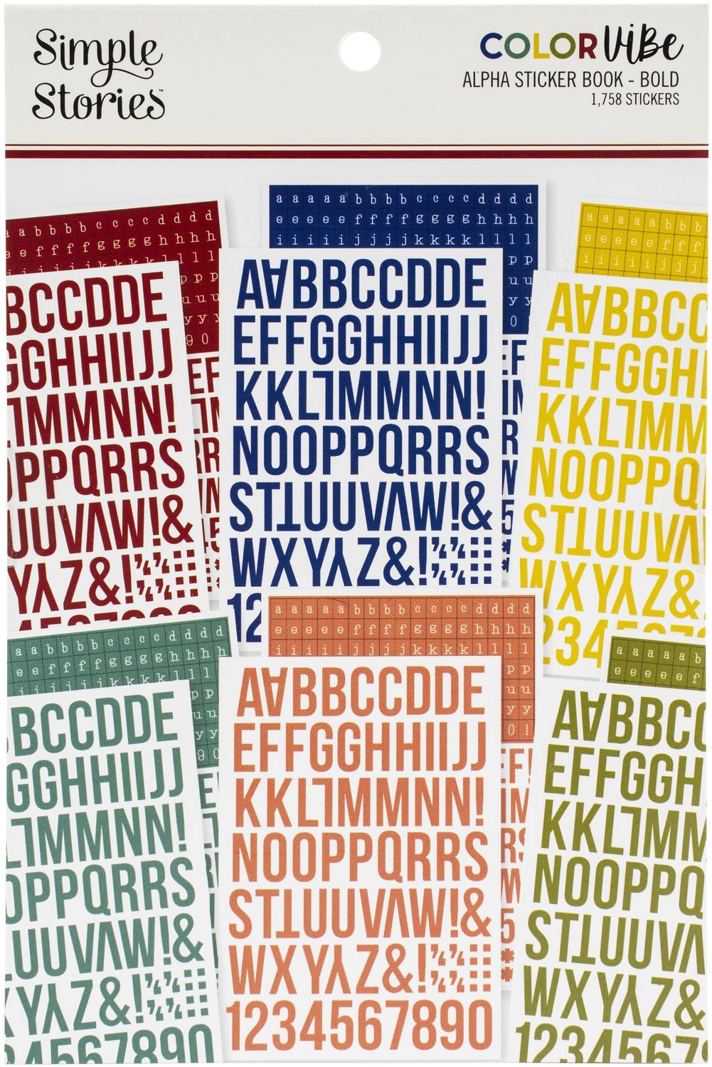 Simple Stories Colorvibe Alpha sticker book