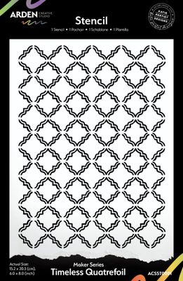 Hidden Creek Stencil Timeless Quatrefoil 
