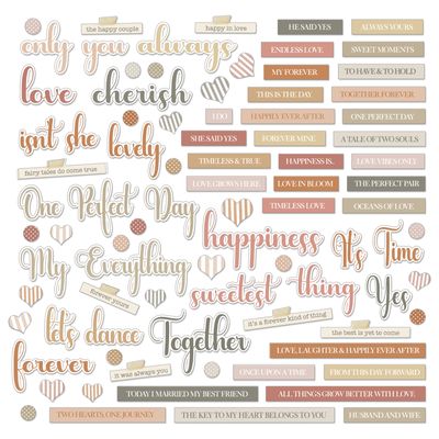 One Perfect Day Chipboard Words 